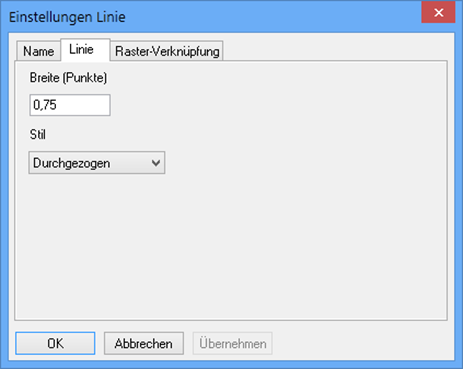 Annotations on layers – Line context menu